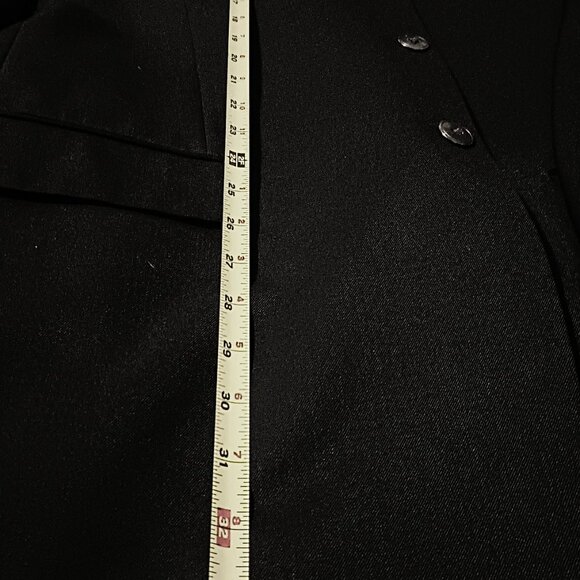 Linea Uomo Men Black 3 Metal Button Suit Jacket Only 44R - Picture 12 of 12